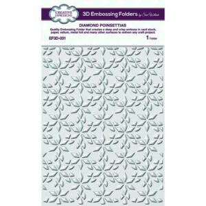 Embossing Folder Diamond Poinsettia - Riverside Crafts