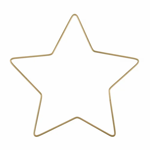 25cm Gold Metal Star Shape - Riverside Crafts