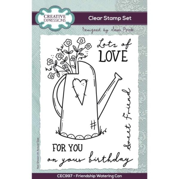 Friendship Watering Can Stamp - Riverside Crafts