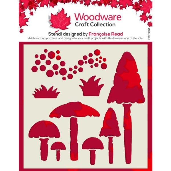 Woodware Mushrooms Craft Stencil - Riverside Crafts