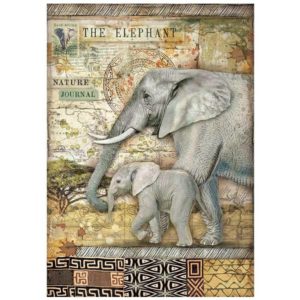 Stamperia Rice Paper Elephant - Riverside Crafts