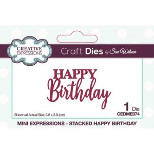 Mini Stacked Happy Birthday Die - Riverside Crafts
