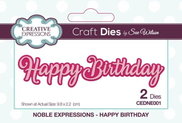 Noble Happy Birthday Craft Die - Riverside Crafts