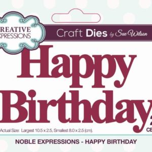 Happy Birthday Noble Craft Die - Riverside Crafts