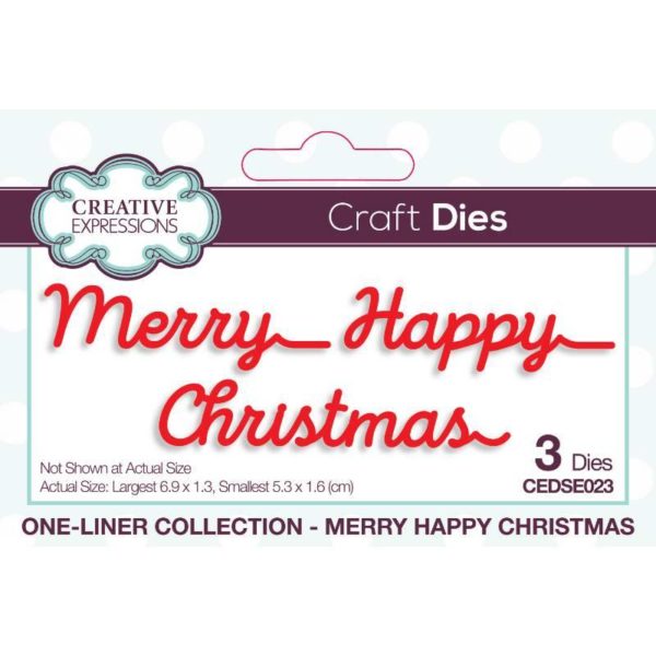Merry Happy Christmas Craft Die - Riverside Crafts