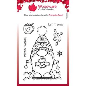 Woodware Winter Gnome Stamp - Riverside Crafts