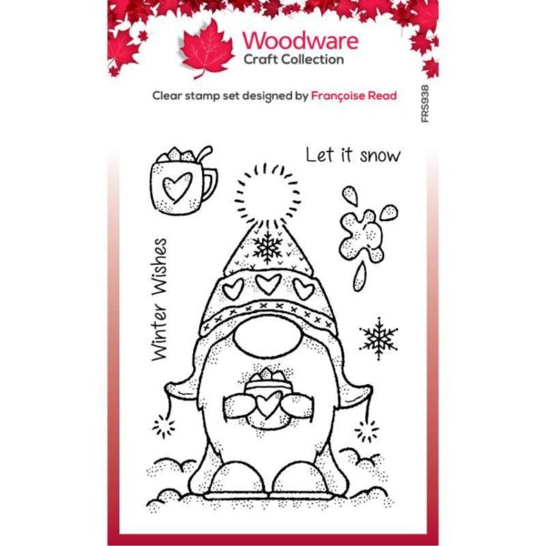 Woodware Winter Gnome Stamp - Riverside Crafts