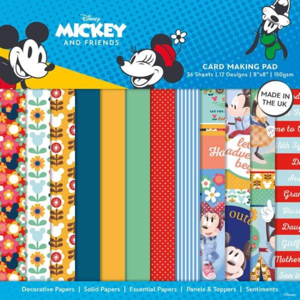Mickey & Minnie Mouse Card Making Pad - Riverside Crafts