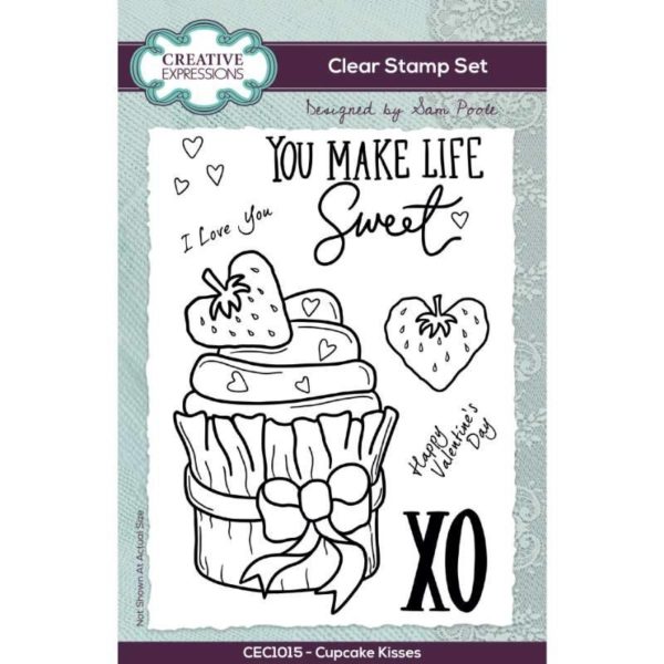 Creative expressions Cupcake kisses Stamp - Riverside Crafts