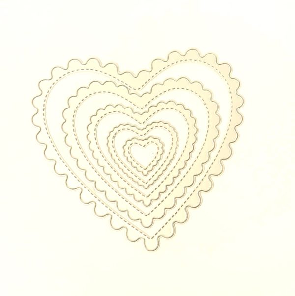 Scallop Stitched Heart Nesting Craft Die - Riverside Crafts