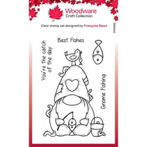 Woodware Fishing Gnome Stamp - Riverside Crafts
