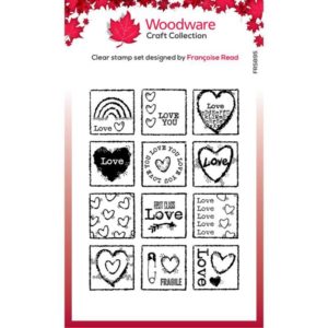 Woodware Love Squares Stamp - Riverside Crafts