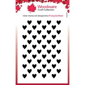 Woodware Mini Heart Background Stamp - Riverside Crafts