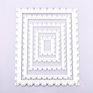 Scallop Stitched Nesting Rectangle Craft Die - Riverside Crafts