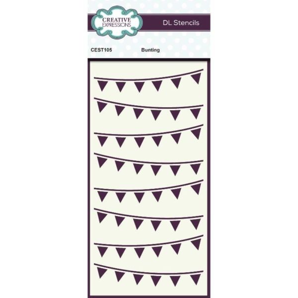 Creative Expressions Bunting Stencil - Riverside Crafts