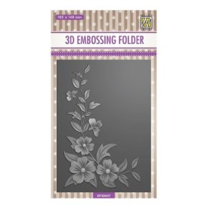 Flower Corner Rectangle Embossing Folder