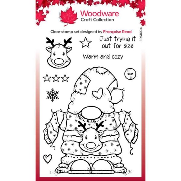 Woodware Cozy Gnome Jumper Stamp Riverside Crafts