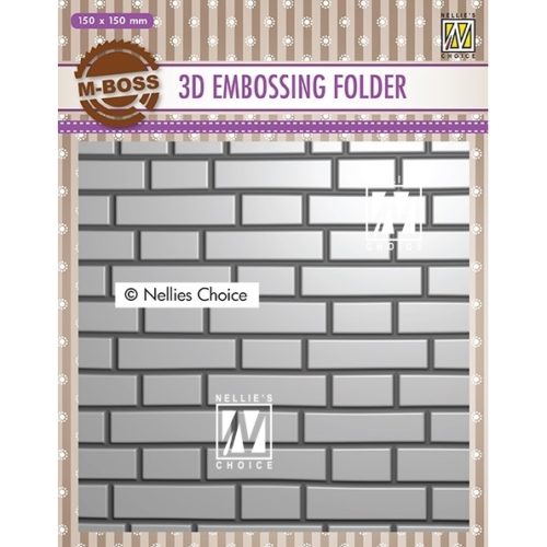 Brick Wall Embossing Folder EF3D023 Riverside Crafts