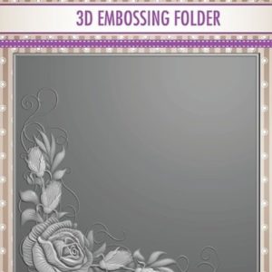 Rose Corner Embossing Folder EF3D012 Riverside Crafts