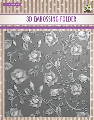 Roses Embossing Folder EF3D011 Riverside Crafts