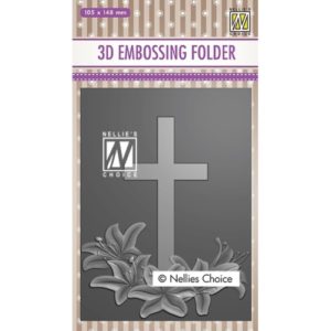 Floral Cross Embossing Folder - Riverside Crafts