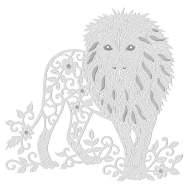 Floral Lion Craft Die - Riverside Crafts