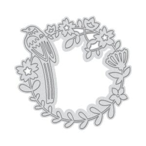 Bird Floral Wreath Craft Die - Riverside Crafts