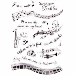 Musical Notes & Instruments Stamp Set - Riverside Crafts