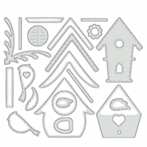 Three Little Birdhouses Craft Die - Riverside Crafts