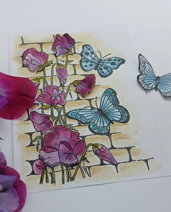 Scrambling Sweet Pea Stamp Set - Image 8
