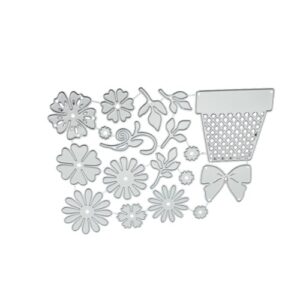 Flower Pot and Flowers Craft Die - Riverside Crafts