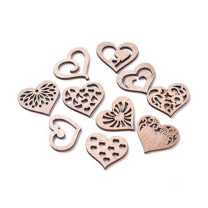Laser Cut Wooden Hearts
