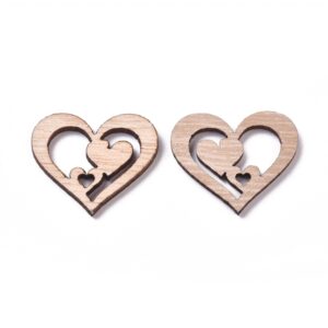 Laser Cut Wooden Hearts