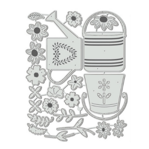 Watering Can and Flowers Craft Die - Riverside Crafts