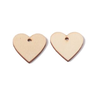 Riverside Crafts Wooden Heart Pendants