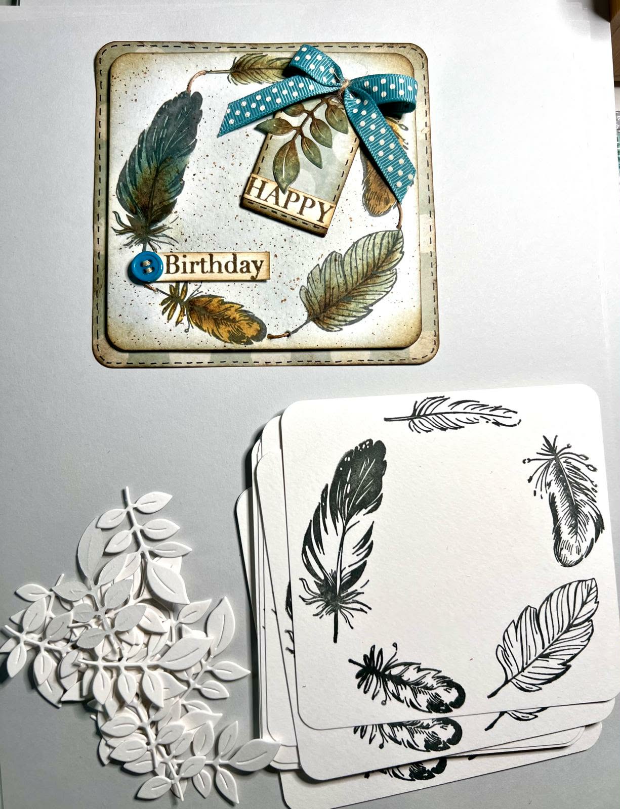 Feather Stamp Card
