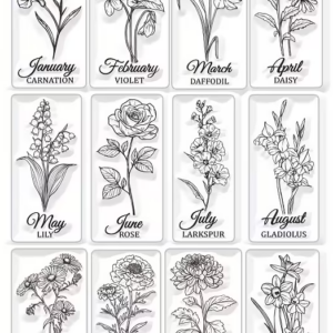Flowers of the Month Stamp set